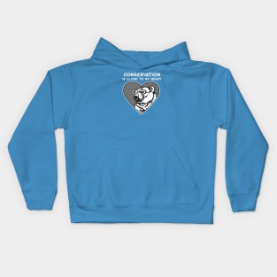 Polar Bear Conservation Heart Kids Hoodie